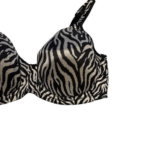 Playtex Side Smoothing Underwire Bra Adjustable Strap Zebra Print Size 38DD - Picture 6 of 14